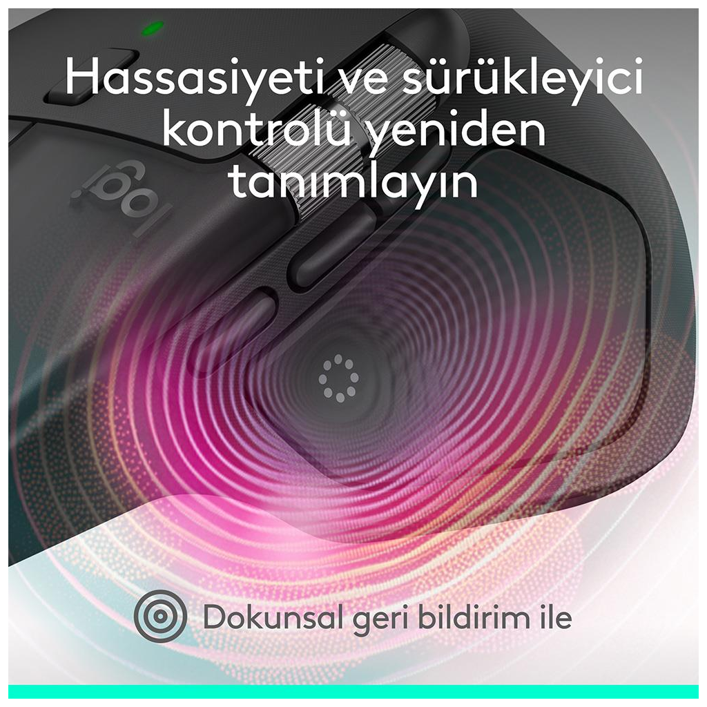 LOGITECH 910-007562, MX MASTER 4, Siyah, Bluetooth, 8000dpi, Lazer, 8 Tuşlu, USB-C den şarj edilebilir, Mouse