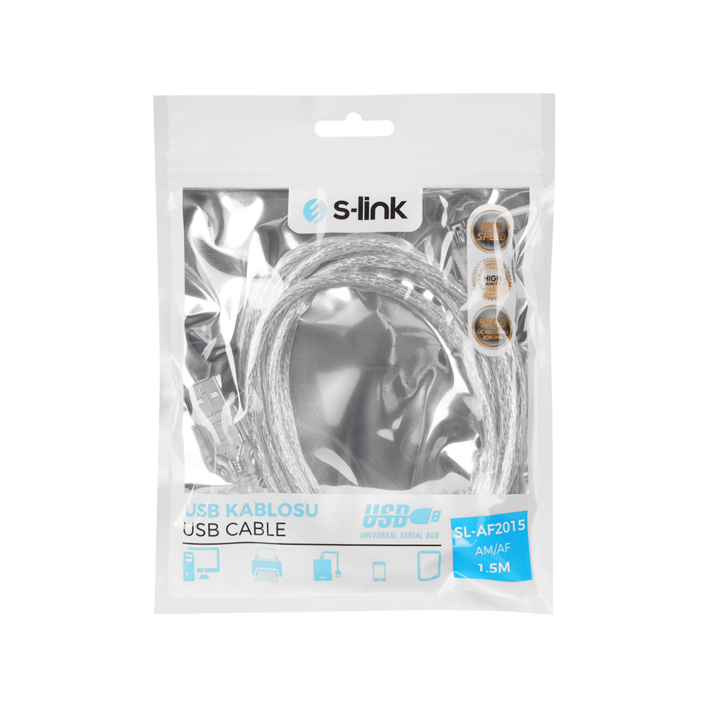 S-LINK SL-AF2015 USB Uzatma Kablosu 1,5 Metre