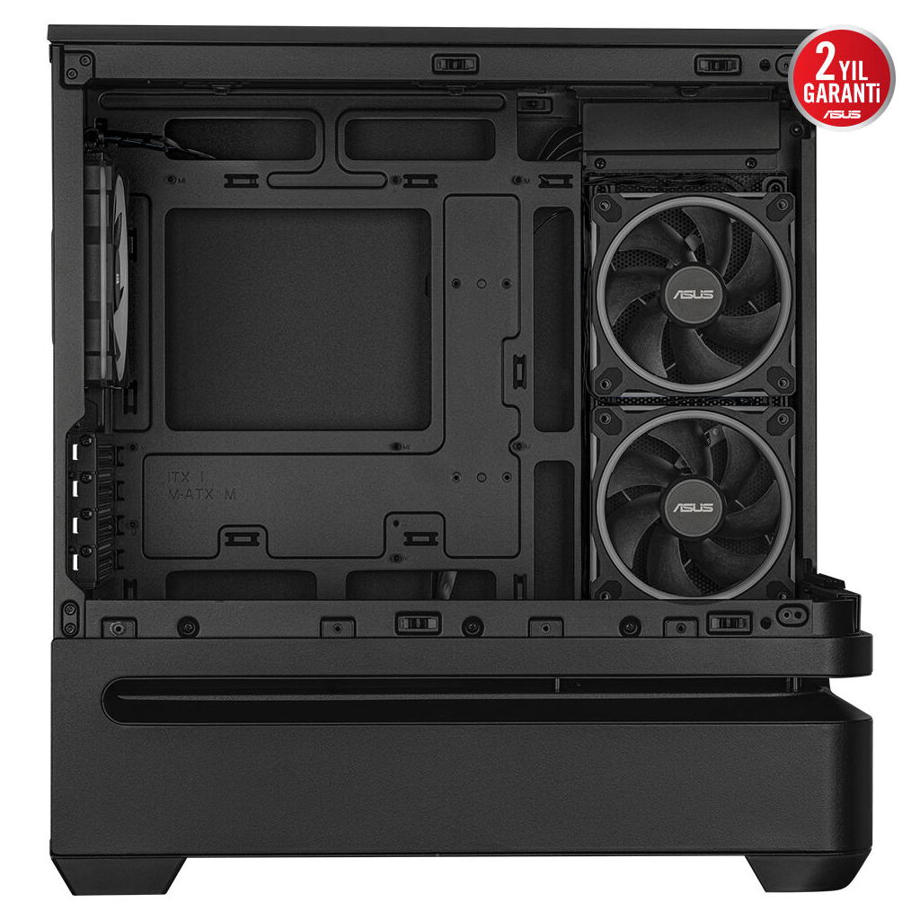 ASUS PRIME AP202 TG ARGB, PSU YOK, Tempered Glass, Kavisli Panel, ARGB, mATX, GAMING KASA