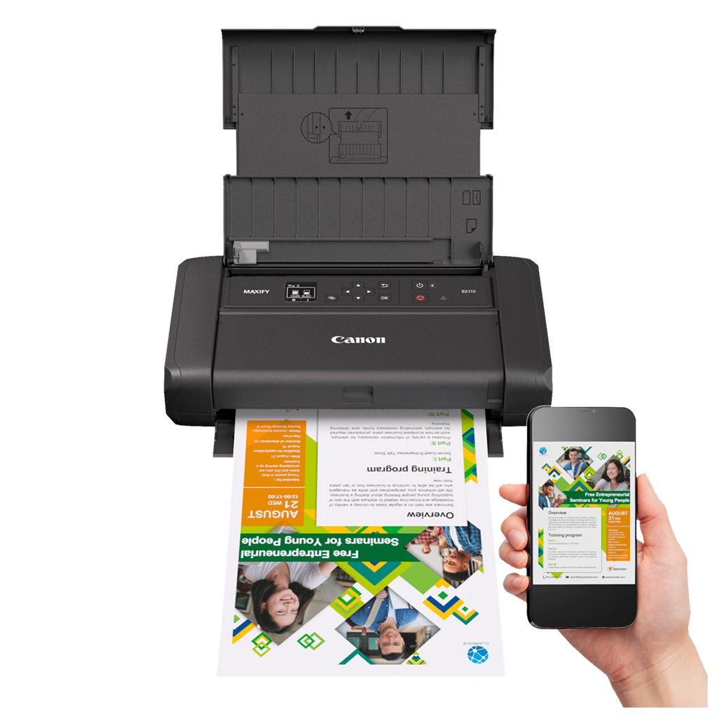 CANON MAXIFY BX110, Renkli, Bataryalı, Wifi, Taşınabilir Yazıcı