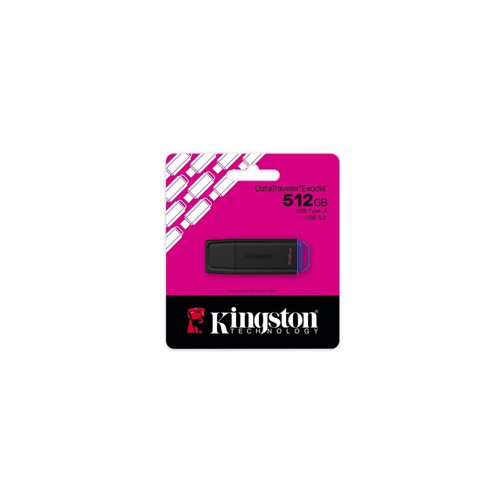 KINGSTON DTXG2/512GB USB 3.2 DataTraveler Exodia Gen 1 Flash Bellek (Siyah-Mor)