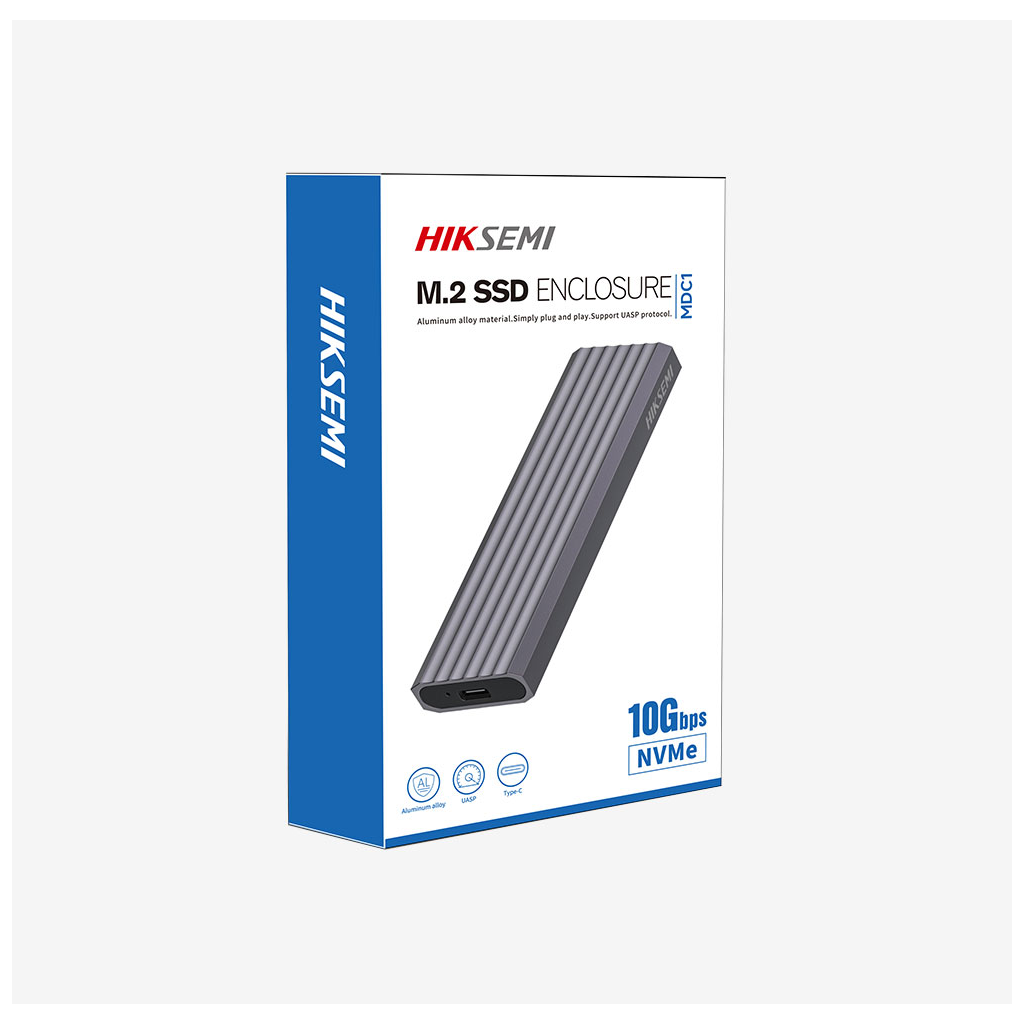 HIKSEMI ENCLOSURE, MDC1, 1TB, M.2 NVMe, USB 3.2 ve TYPE-C, 10Gbps, Alüminyum Taşınabilir Harici SSD