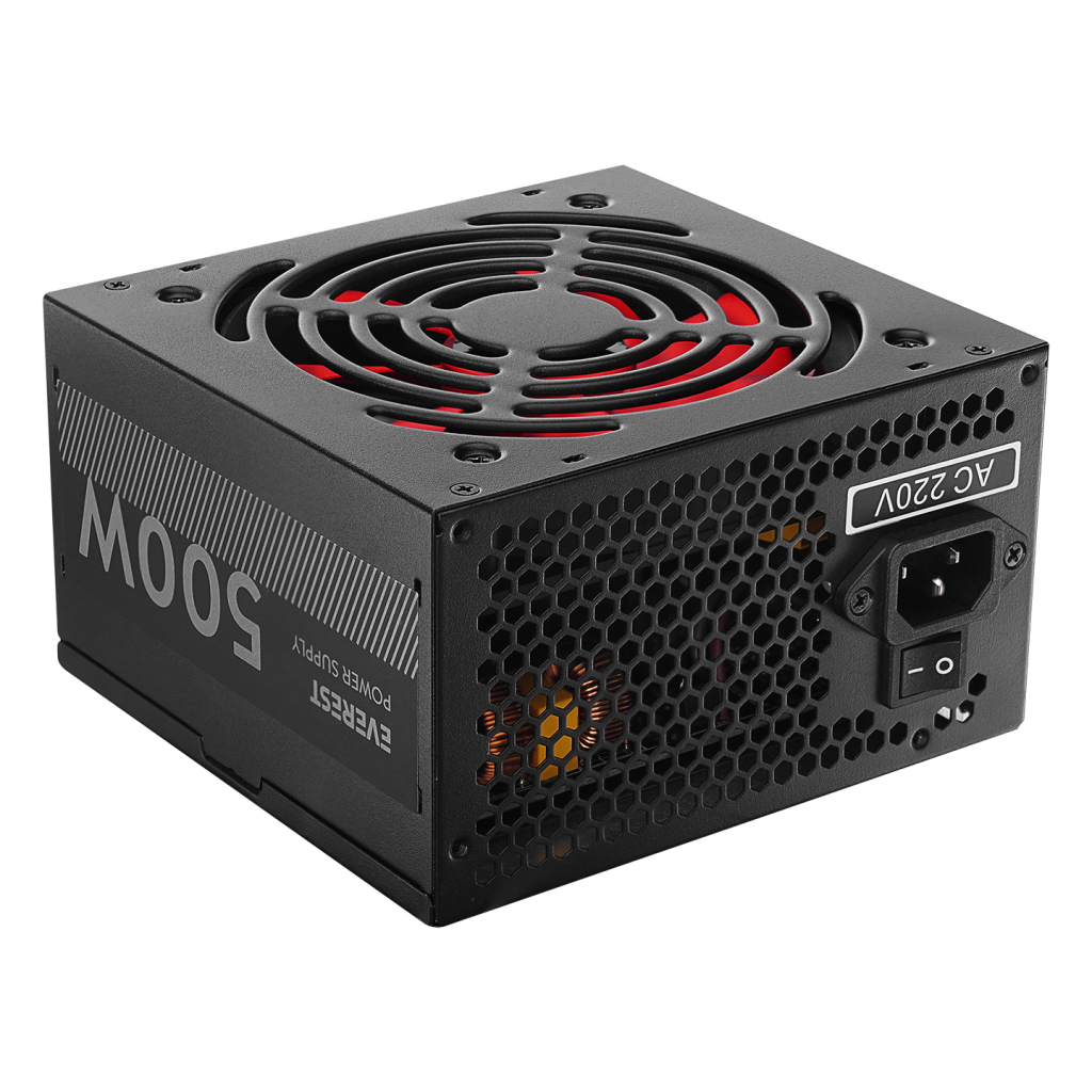 EVEREST EPS-500A, 500W, 12cm Fan, ATX, GAMING Power Supply (PSU)
