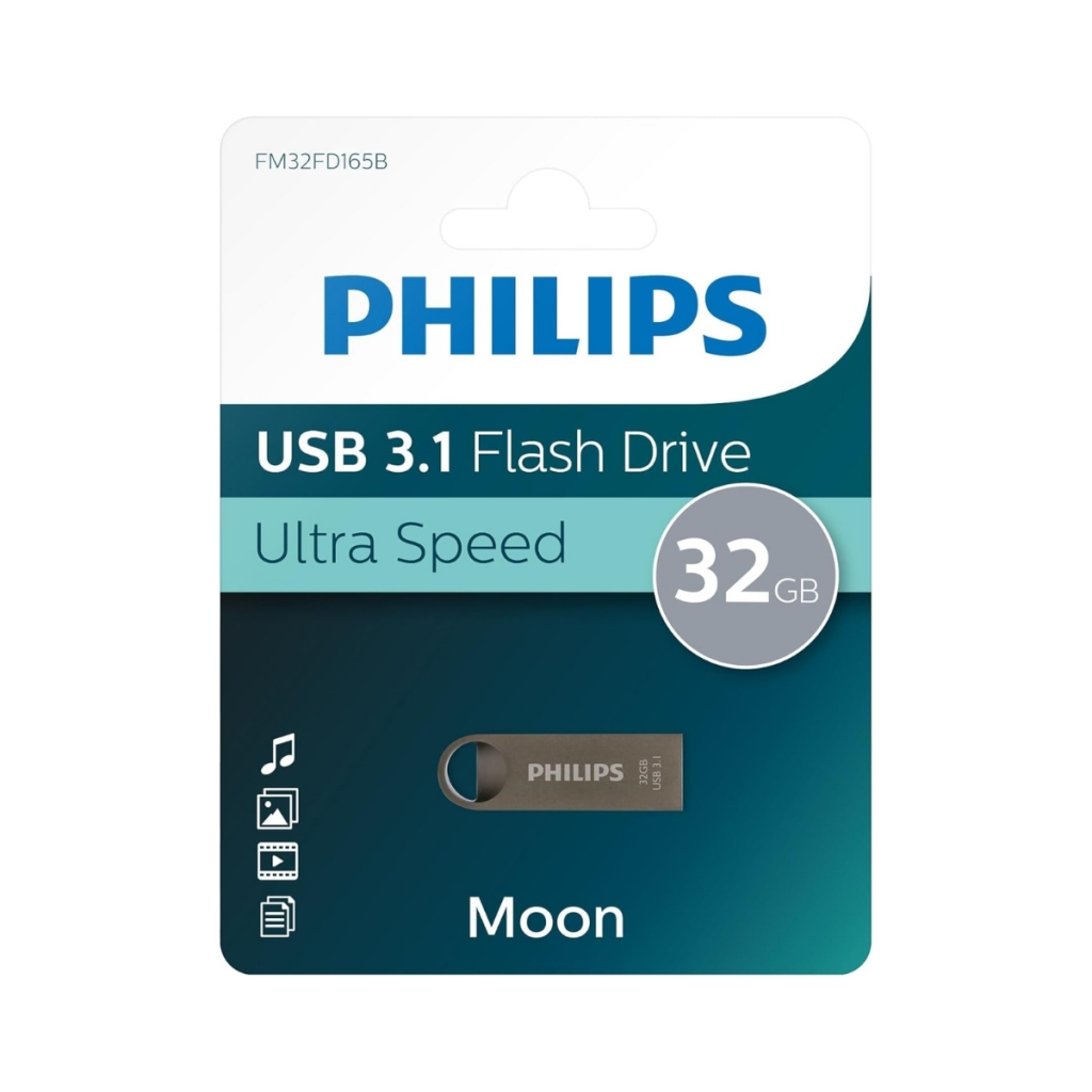 PHILIPS FM32FD165B, 32GB, USB 3.1, Moon, Uzay Grisi, Flash Disk