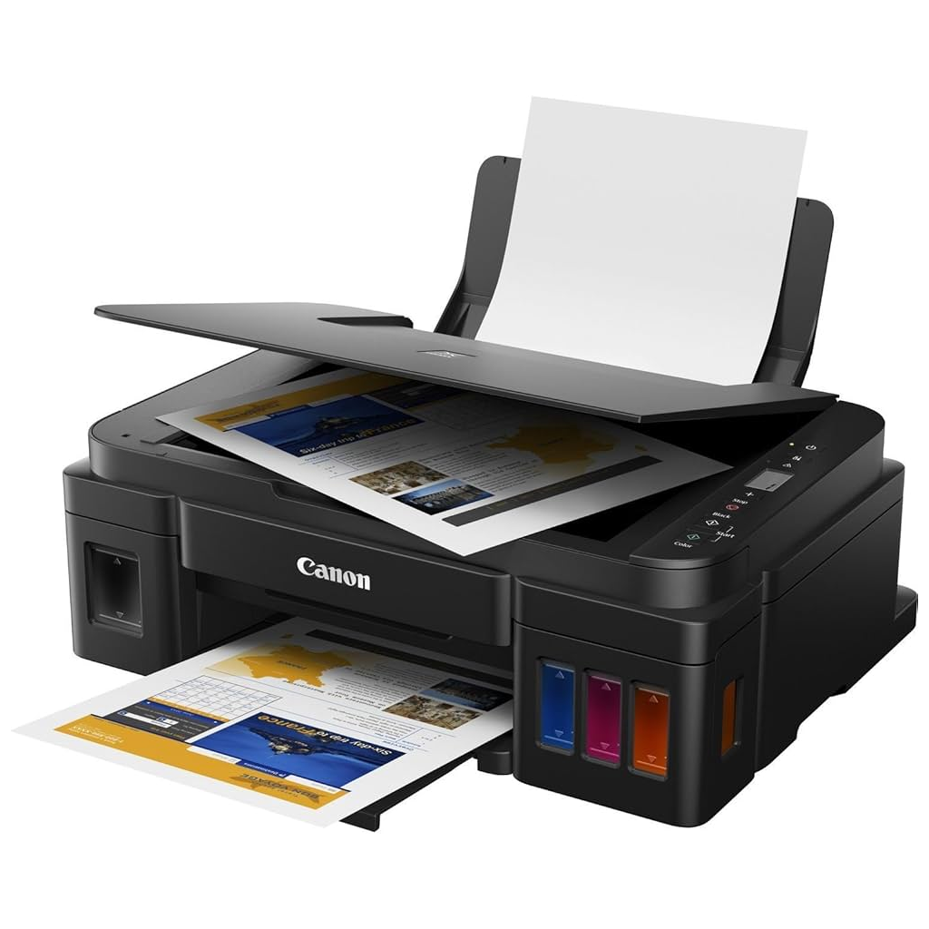 CANON PIXMA G2410, Renkli, Mürekkep Tanklı, Yazıcı, Tarayıcı, Fotokopi +1 Şişe Siyah Mürekkep Hediye