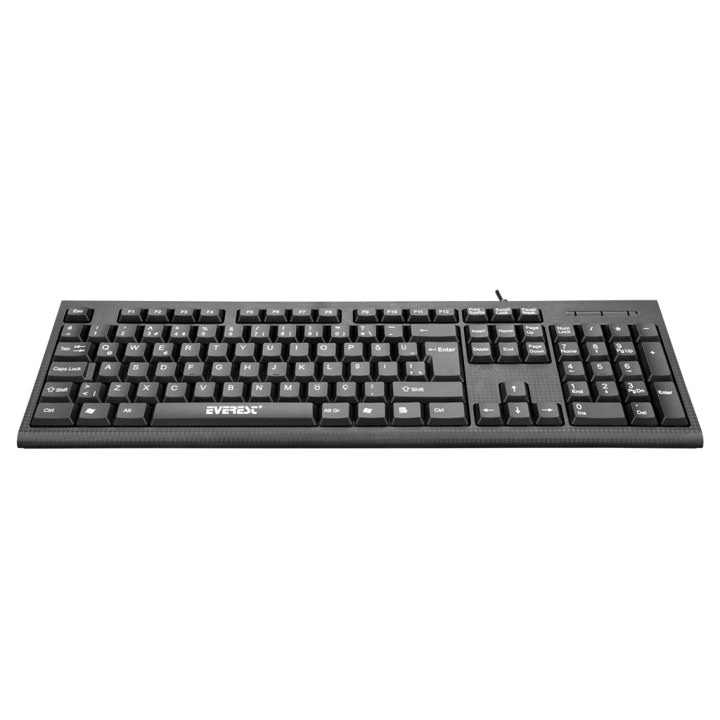EVEREST KB-871U, USB Kablolu, Türkçe Q,  Standart Klavye (Siyah)