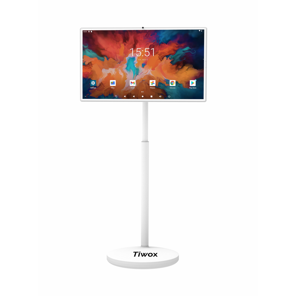 TIWOX KSK-3200, 32" Full HD, HDMI, USB, 8Mp  Kamera, Wi-Fi, Dokunmatik, 8Gb Ram, 128Gb Depolama, Hareketli, Kumandalı, 15000mah Bataryalı, Bluetooth, Android 13, Ayaklı, Taşınabilir LED Monitör