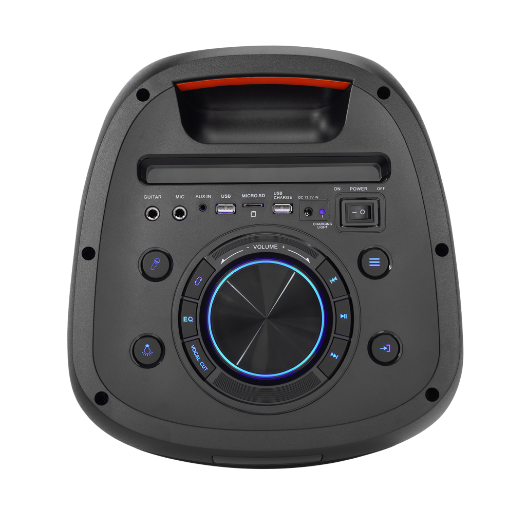 MICROLAB M61, 80W, Taşınabilir, BT/USB/AUX/TF/TWS, RGB Işıklı, 2400mAh Batarya, 2adet VHF Mikrofon, Karaoke/Parti, Bluetooth Speaker,