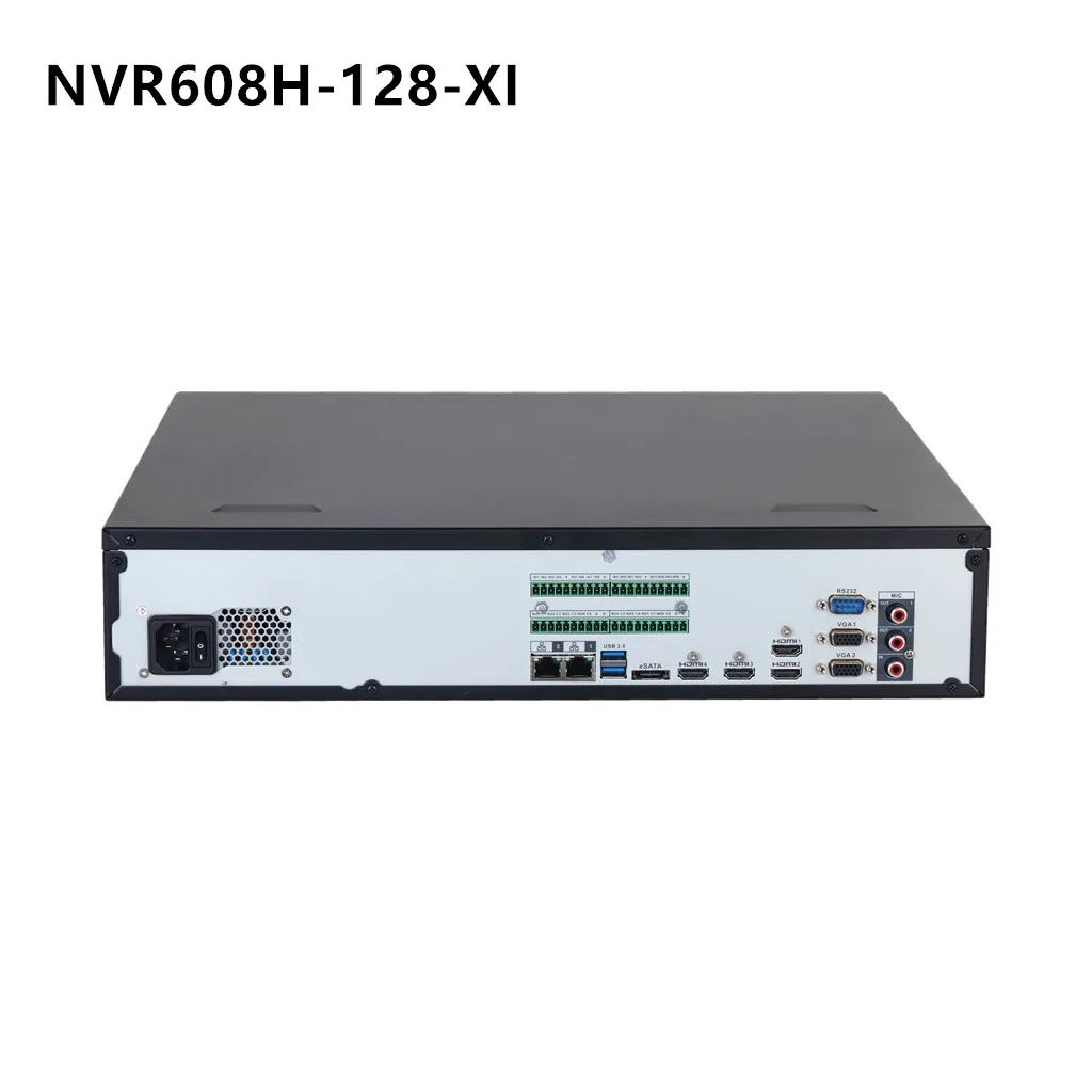 DAHUA  NVR608H-128-XI, 128Kanal, 32Mpix, H265+, 8 HDD, 1080P Kayıt, 1024 Mbps Bant Genişliği, 2 Port 2500 Mbps LAN, RAID 0/1/5/6/10 NVR
