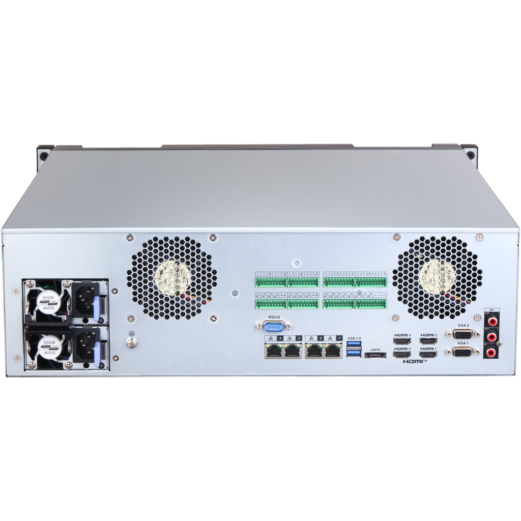 DAHUA  NVR616RH-128-XI, 128Kanal, 32Mpix, H265+, 16 HDD, 1080P Kayıt, 1280 Mbps Bant Genişliği, 4 Port 2500 Mbps LAN, RAID 0/1/5/6/10 NVR