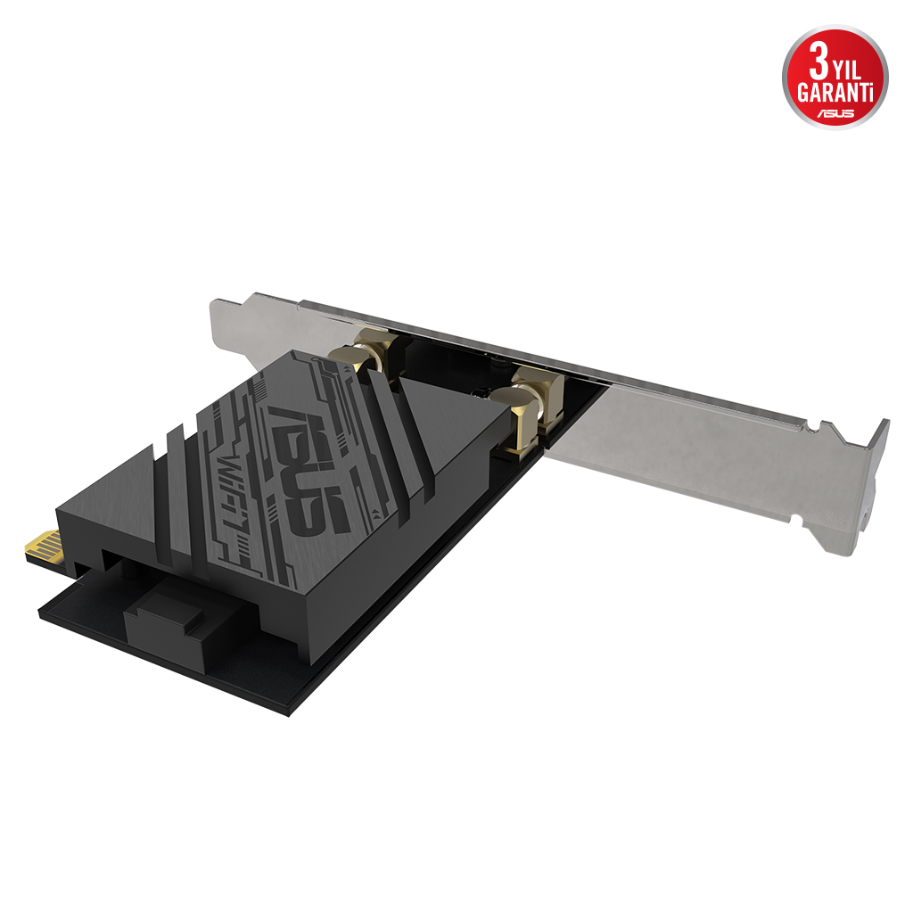 ASUS PCE-BE92BT, WIFI7, BE9400, 5764-2882-688Mbps, 6GHz-5GHz- 2.4GHz, Bluetooth 5.4, PCIe Ağ Adaptörü