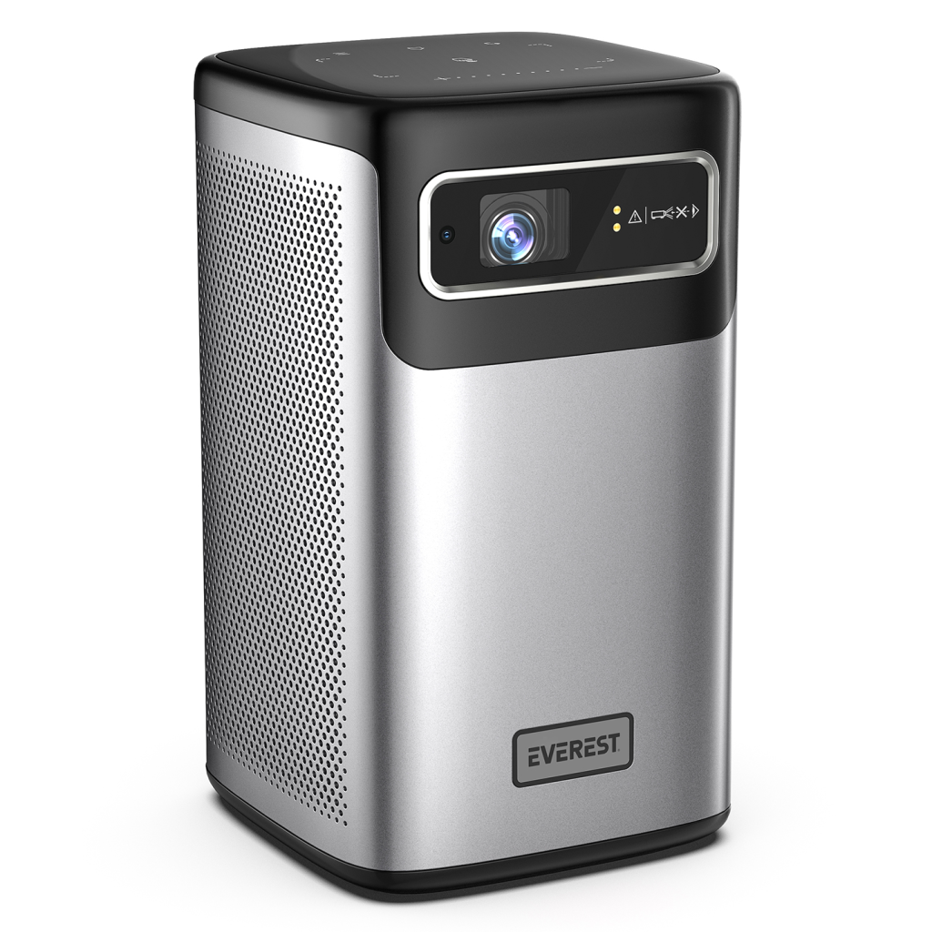 EVEREST PJ-DLP21, 180 LED Lümen, 4K Destekli, 1xType-C, 1xHDMI, 1xUSB, WiFi, Bluetooth, 30.000 Saat Led Ömrü, 2x5W Speaker, 8000mAh Batarya, Taşınabilir, Android 9.0, 4K Projeksiyon Cihazı