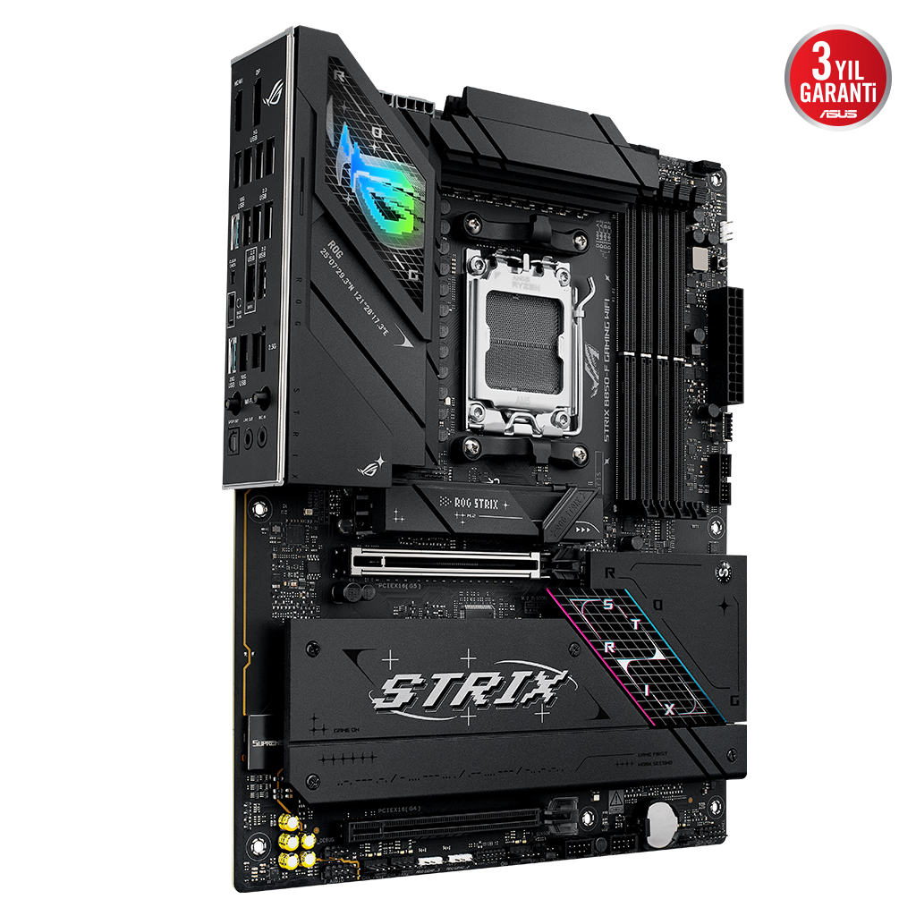 ASUS ROG STRIX B850-F GAMING WIFI7 NEO, 4xDDR5, 4x M2, HDMI, DP, 2xType-C, Wi-Fi 7, Bluetooth v5.4, AM5 Soket GAMING Anakart