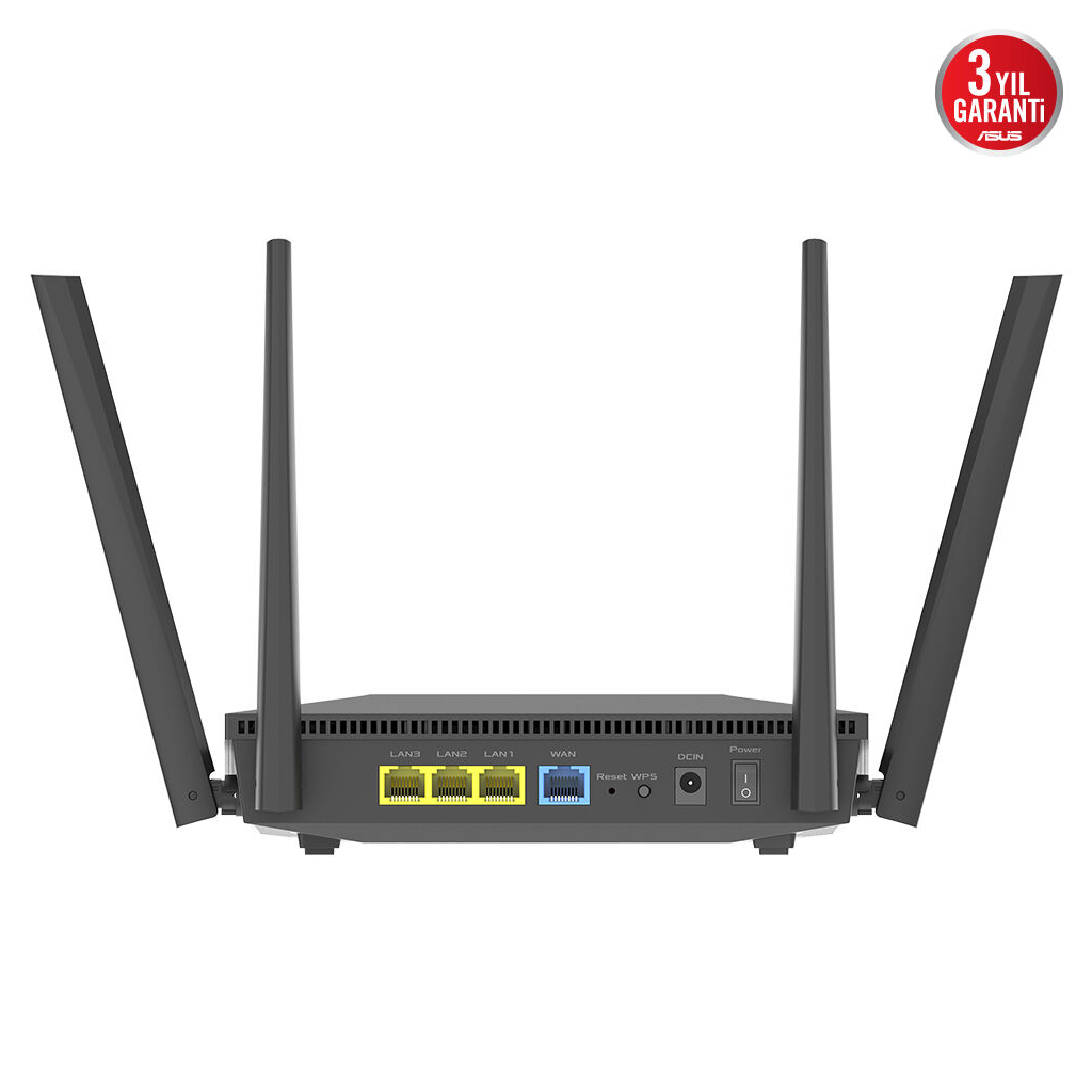 ASUS RT-AX52 Pro, AX3000, 3 Port, 3000Mbps,  Dual Band, WİFİ 6, AiMesh, Extendable Router