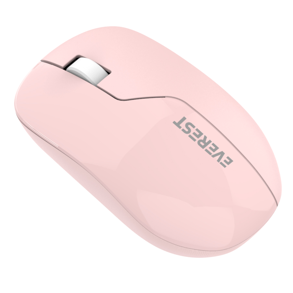 EVEREST SMW-973, Pembe, USB Nano 2,4G Kablosuz, 1200dpi, Optik, 4 Tuşlu, Mouse