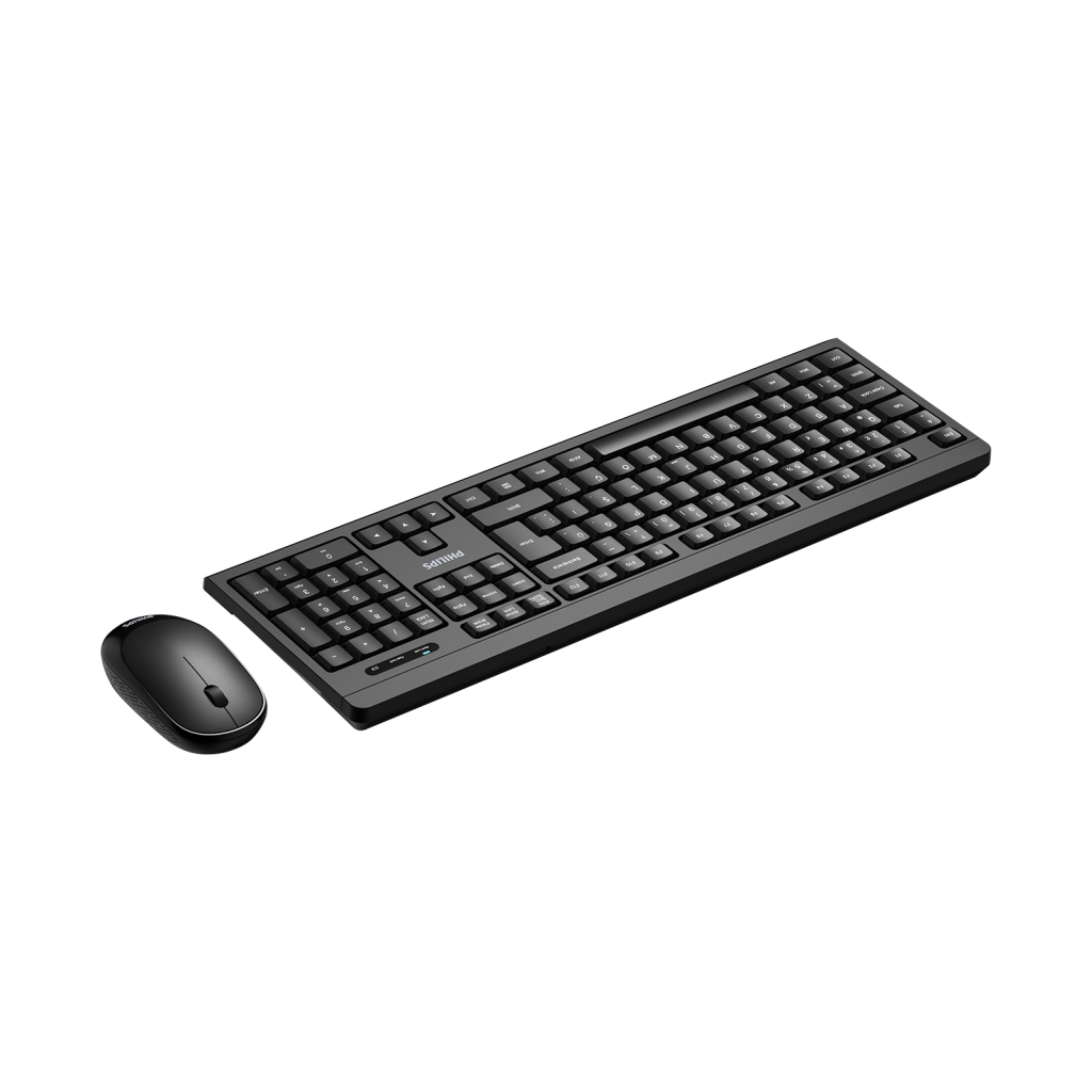 PHILIPS SPT6324B, Siyah, Türkçe Q, 2.4Ghz Kablosuz, Klavye Mouse Set