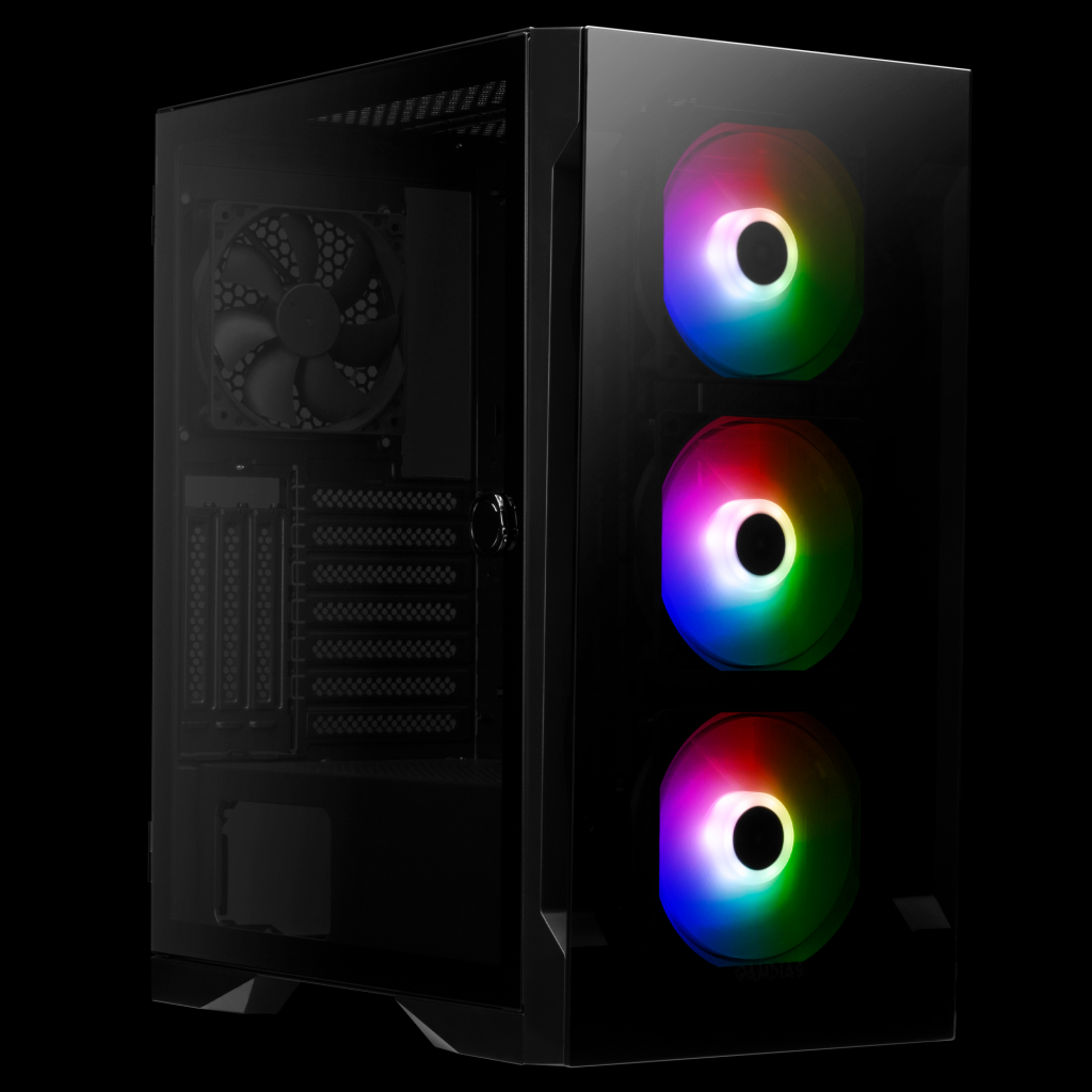 GAMDIAS TALOS E2 Elite, 750W, 80+ Bronze, Tempered Glass, ARGB, ATX GAMING KASA