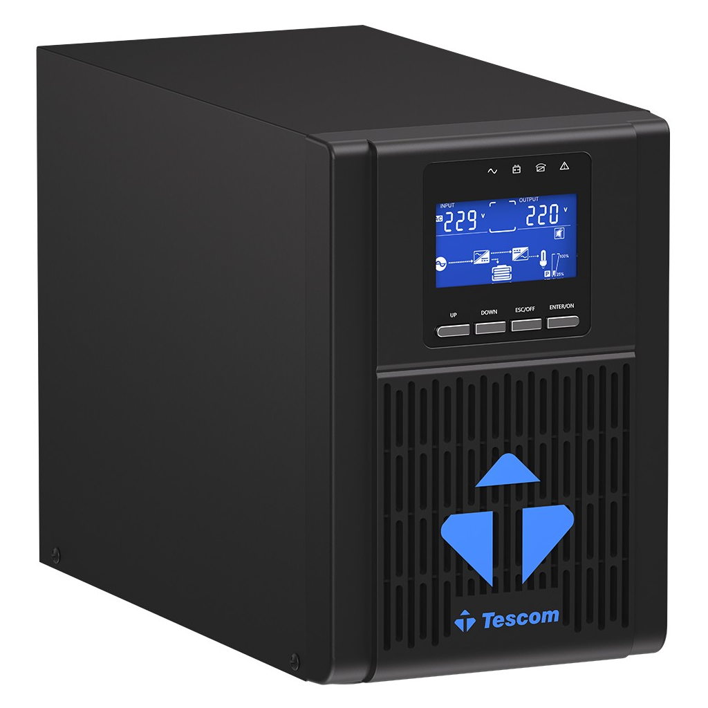 TESCOM NeoLine 1000, 1 KVA Online 1F/1F UPS,  (900040100) (2x9A Akü)