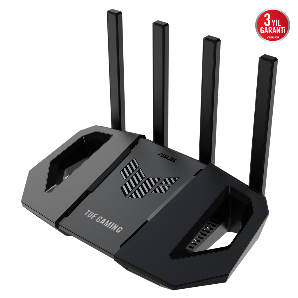 ASUS TUF-BE3600, BE3600, 4 Port, 3600Mbps, Dual Band, WİFİ 7, AiMesh, AiProtection Pro, GAMING Extendable Router