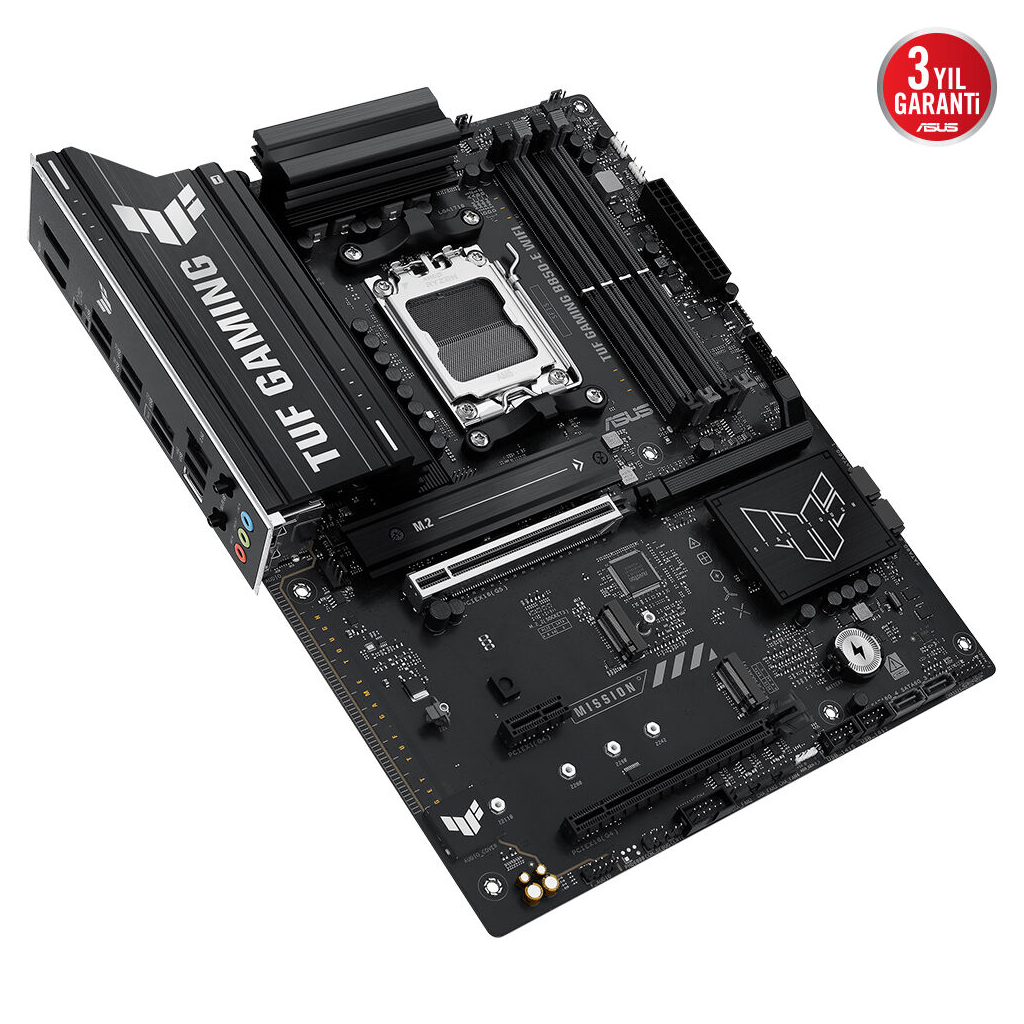 ASUS TUF GAMING B850-E WIFI, 4xDDR5, 3x M.2, HDMI, DP, Type-C, Wi-Fi 6E, Bluetooth v5.3, AM5 Soket GAMING Anakart