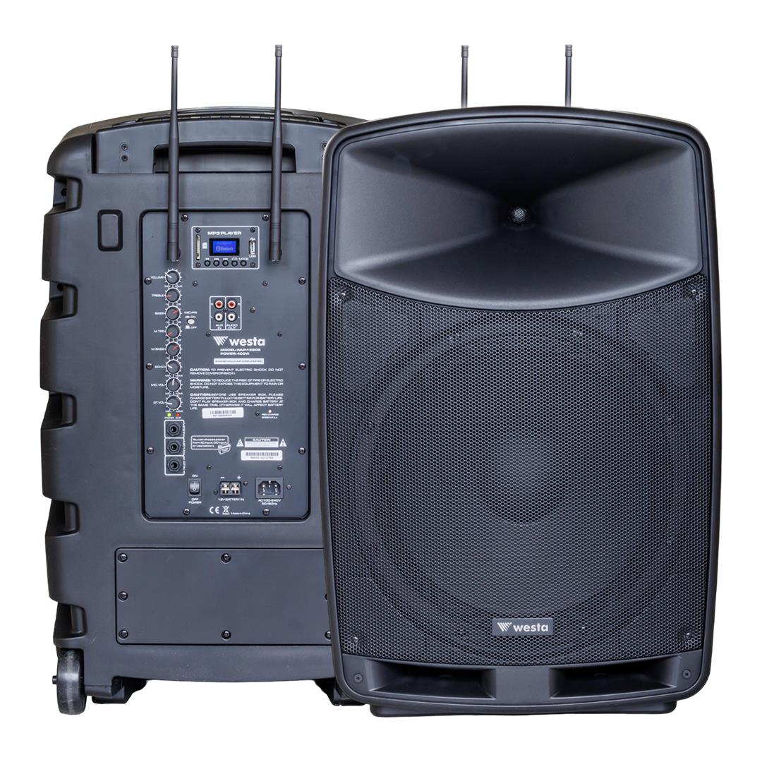 Westa WAP-12505 12'' 300W 2 Yollu Bluetooth Şarjlı Kabin Hoparlör