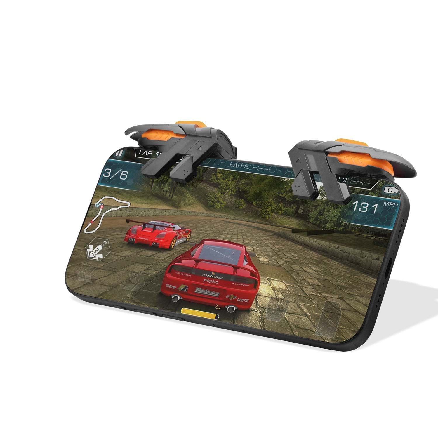 HADRON AK06 Mobil Oyun Kontrol Aparatı 4 Butonlu Siyah Turuncu
