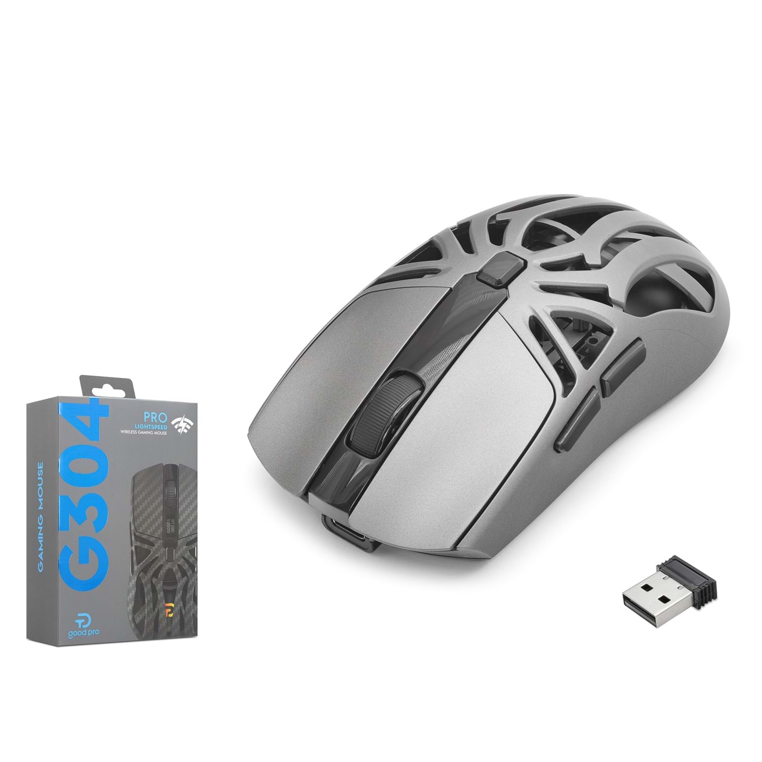 GOOD PRO G304G Tri Mode RGB Gaming Hafif Mouse 10000 DPI Gri