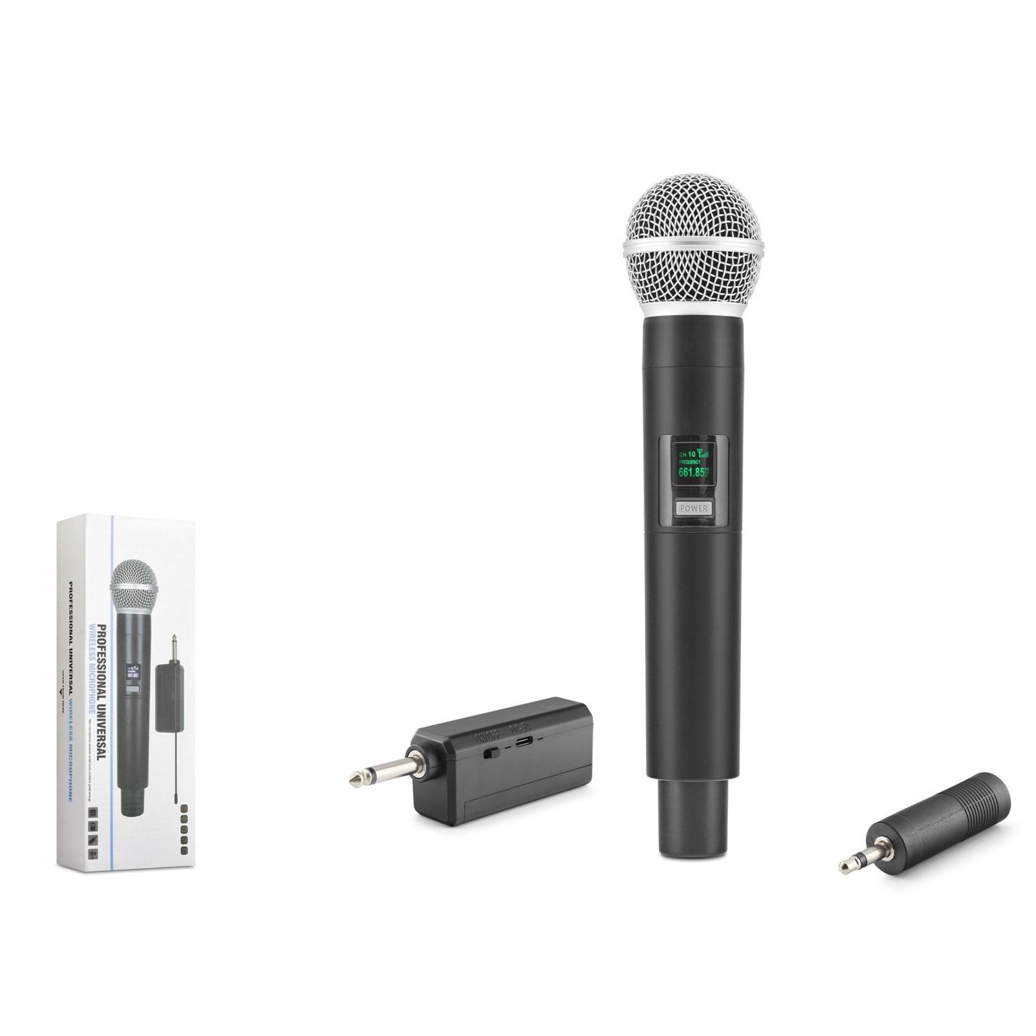 HADRON HDX2801 UHF Kablosuz Mikrofon 6.35 mm Siyah