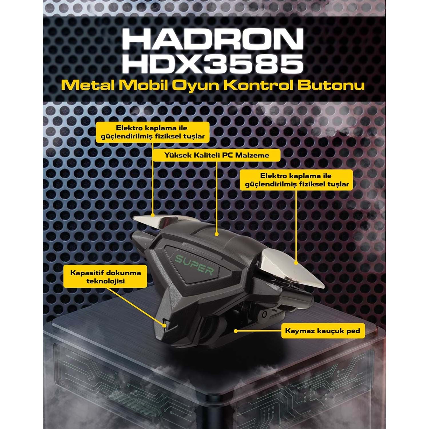HADRON HDX3585 Mobil Oyun Kontrol Aparatı 2 Butonlu Siyah
