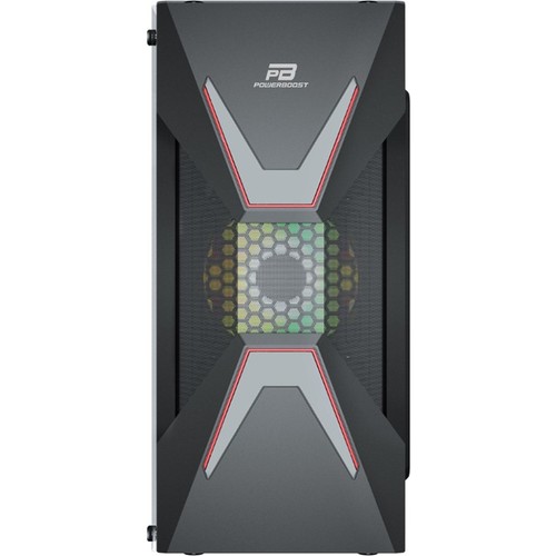 POWER BOOST VK-G3621C PSU'suz 3x12CM RGB FAN MIDI TOWER PENCERELİ 2xUSB2.0/1xUSB3.0 SİYAH KASA