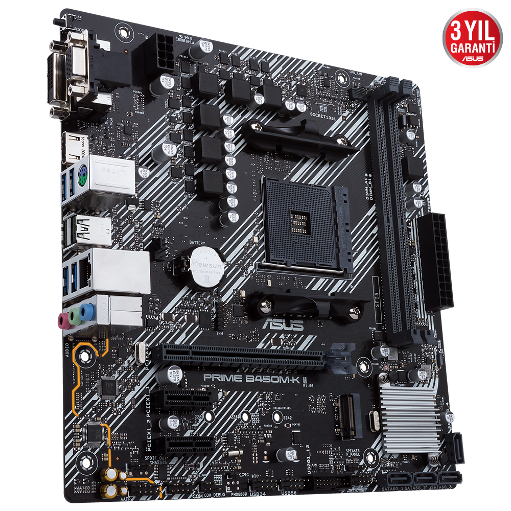 ASUS PRIME B450M-K II B450 2xDDR4 VGA/HDMI/DVI 1xM.2 AM4 ANAKART