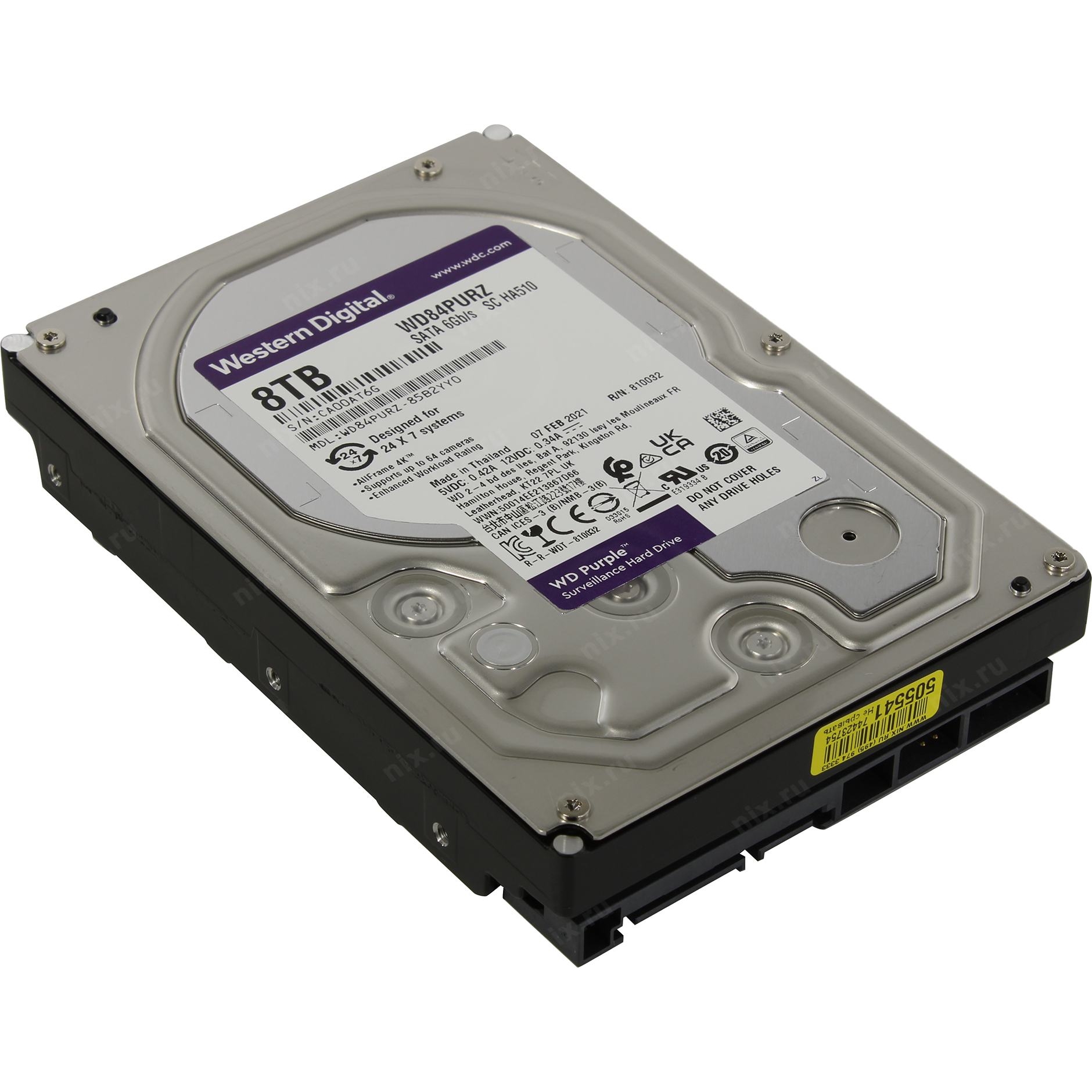 WD PURPLE 8TB 5640RPM 128MB SATA3 WD84PURZ 7/24 HDD RESMİ DİSTİ GARANTİLİ