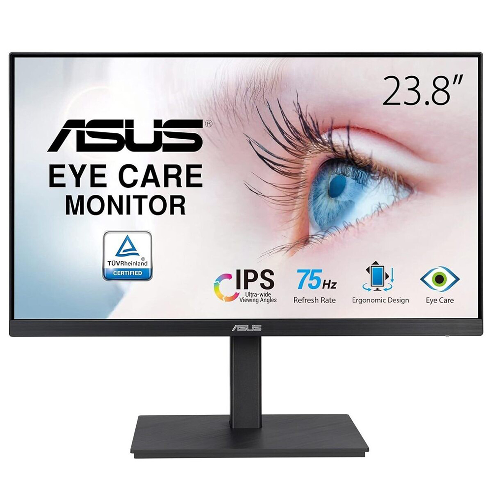 ASUS VA24EQSB 23.8" 5MS 1920x1080 VGA/DVI/HDMI VESA MULTIMEDYA 75Hz SİYAH LED MONITOR