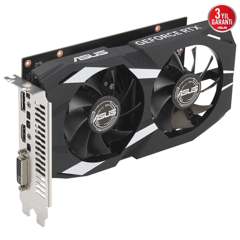Asus Dual GeForce RTX 3050 OC DUAL-RTX3050-O6G NVIDIA 6GB GDDR6 96Bit DX12 Gaming Ekran Kartı