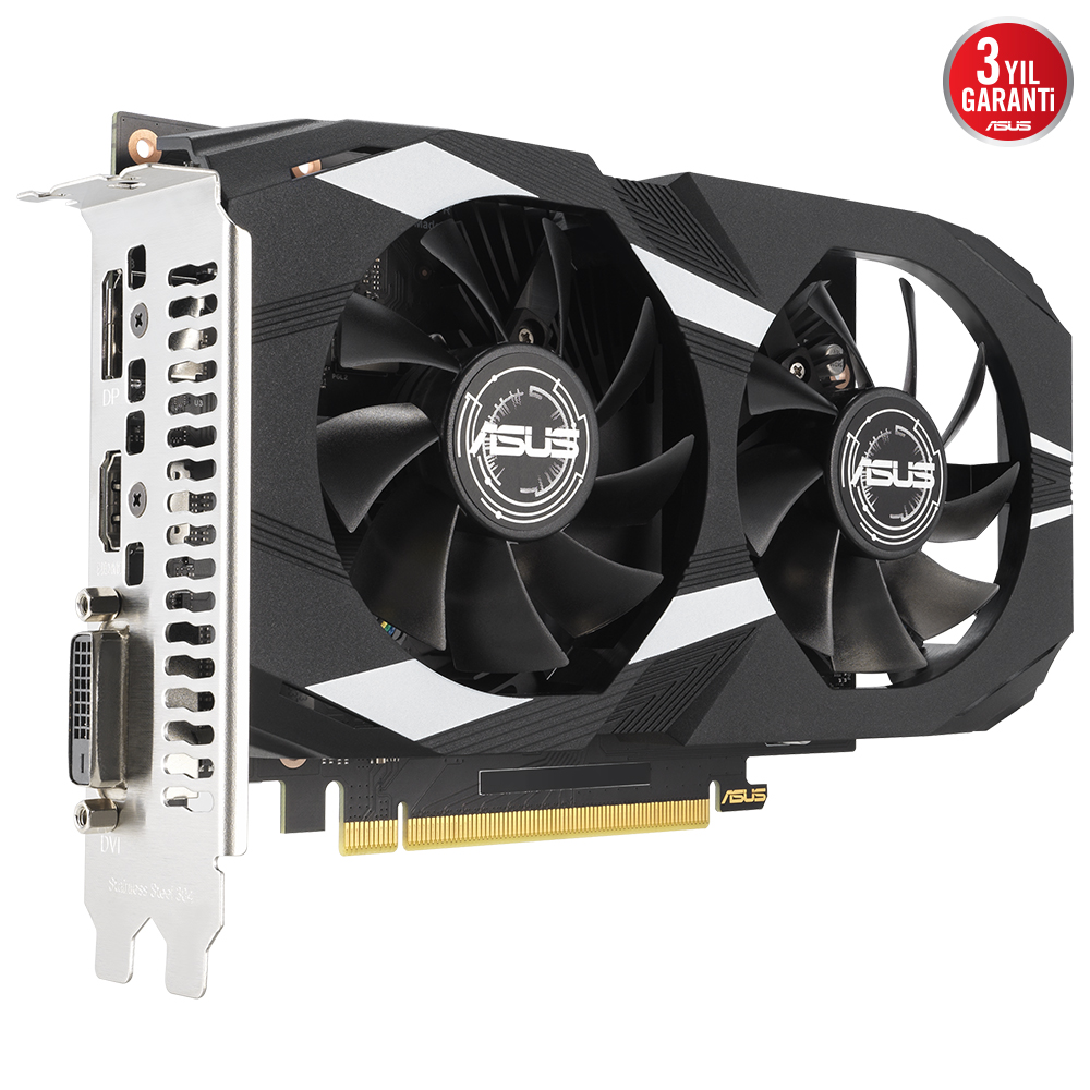 Asus Dual GeForce RTX 3050 OC DUAL-RTX3050-O6G NVIDIA 6GB GDDR6 96Bit DX12 Gaming Ekran Kartı