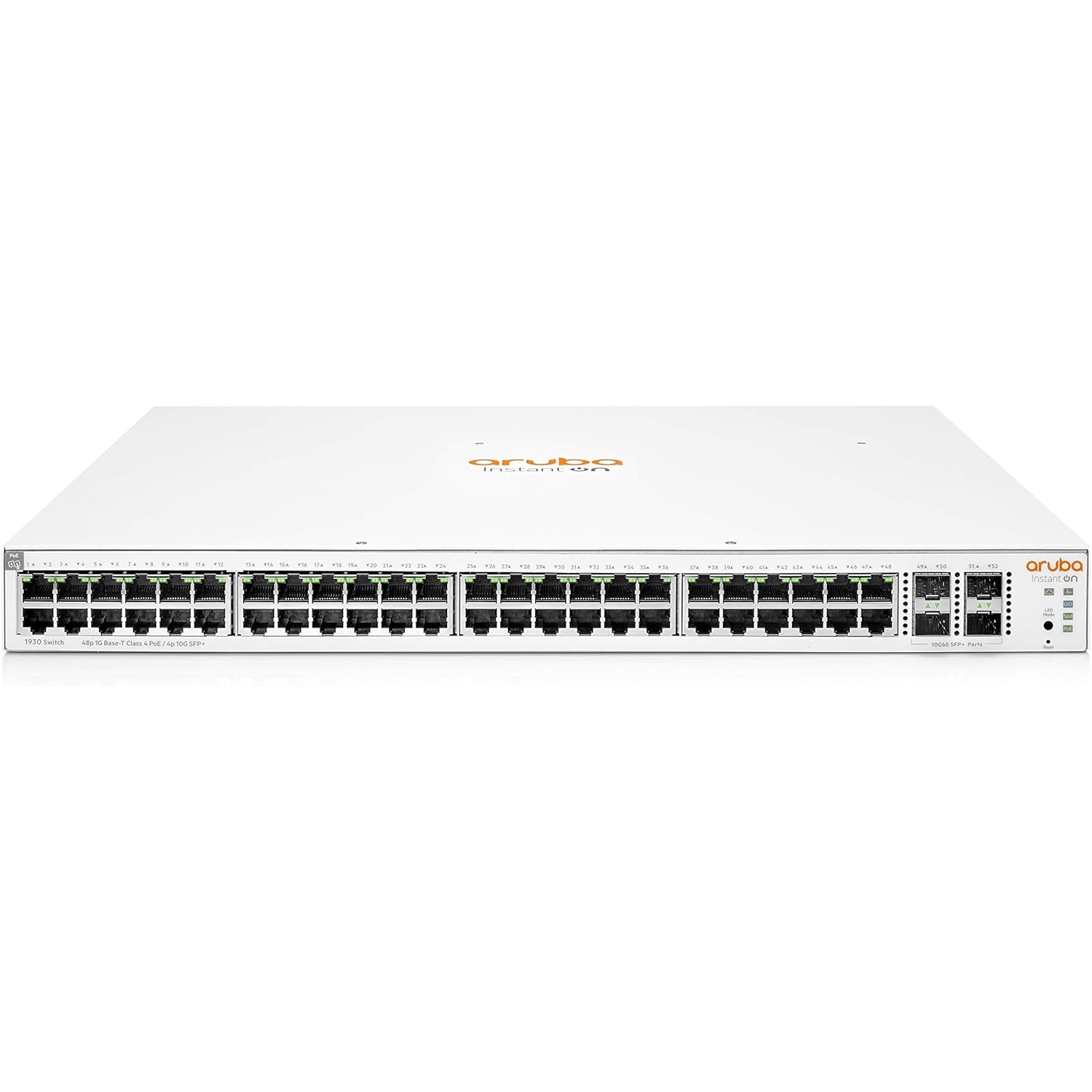 HP ARUBA 1930-48G JL686B 48 PORT 10/100/1000 48 PORT POE 370W RACK MOUNT SWITCH