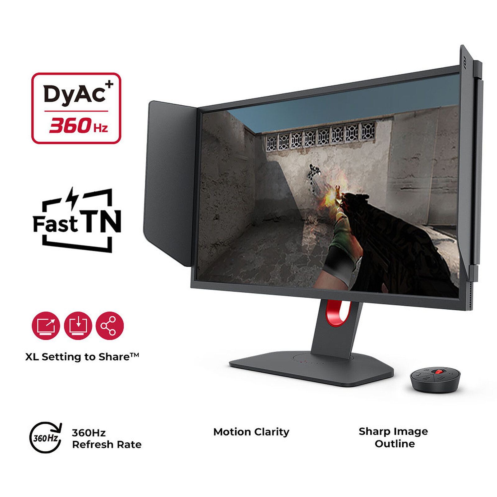 BENQ ZOWIE XL2566K 24.5" 0.5MS 360Hz 1920x1080 2xHDMI/DP VESA/PIVOT FAST TN E-SPOR GAMING MONITOR