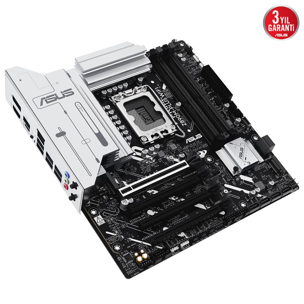 Asus Prime Z890M-PLUS WIFI 7600MHz OC Wi-Fi 7 DDR5 Soket 1851 M.2 HDMI DP mATX Anakart