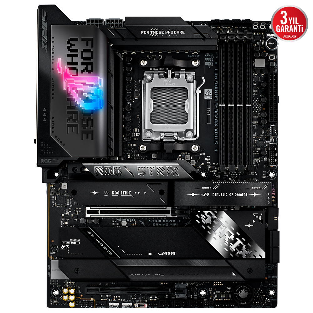 ASUS ROG STRIX X870E-E GAMING WIFI DDR5 8000MHZ 1XHDMI 1XDP 4XM.2 ATX AM5 (AMD AM5 9000/8000/7000 SERİLERİ İLE UYUMLU)