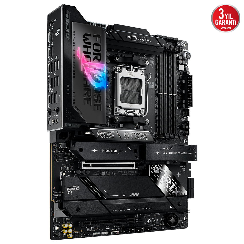 ASUS ROG STRIX X870E-E GAMING WIFI DDR5 8000MHZ 1XHDMI 1XDP 4XM.2 ATX AM5 (AMD AM5 9000/8000/7000 SERİLERİ İLE UYUMLU)