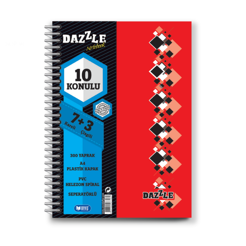 U-DEEP PP KAPAK AYRAÇLI DEFTER 7+3 250YP.*20