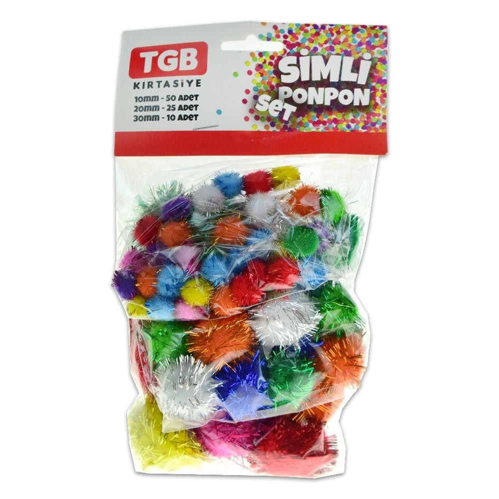 TGB-2816 3'LÜ10-20-30 SİMLİ PONPON SETİ 12'Lİ