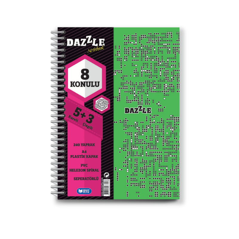 U-DEEP PP KAPAK AYRAÇLI DEFTER 5+3 200YP*22