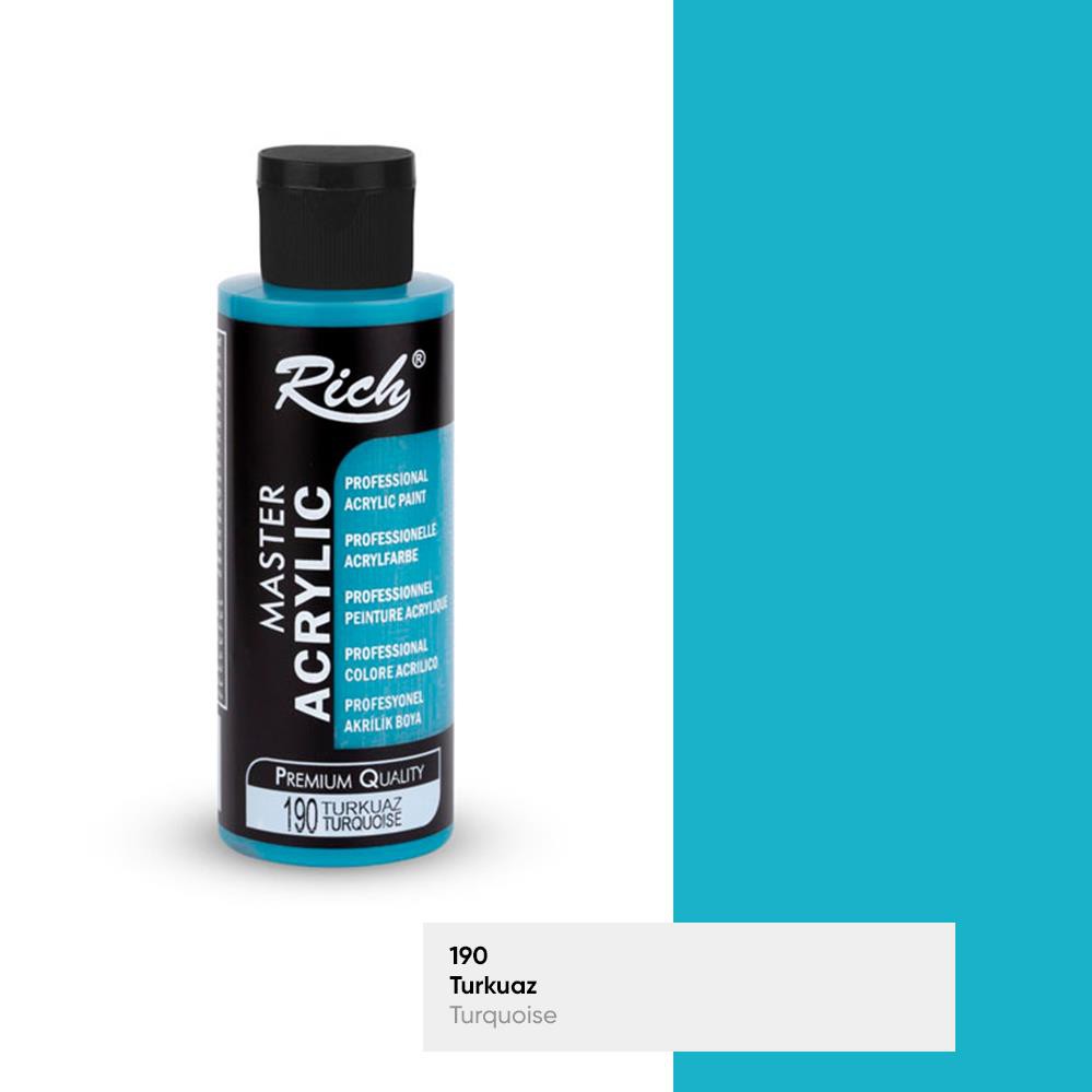 RİCH MASTER AKRİLİK BOYA TURKUAZ 120 CC