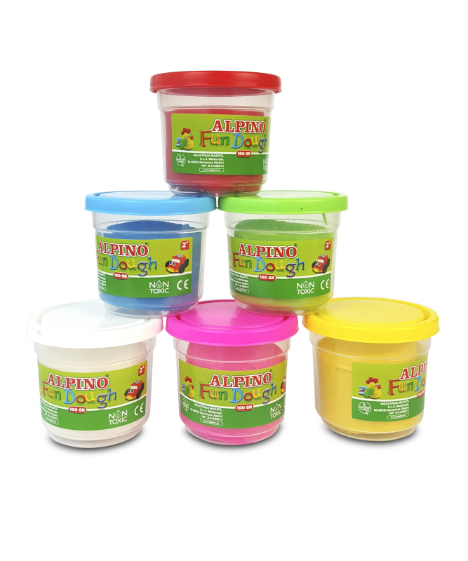 ALPİNO DP000301 6 RENK OYUN HAMURU 100 GR *24