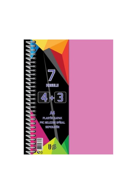 U-DEEP PP KAPAK AYRAÇLI DEFTER 4+3 175YP.*24