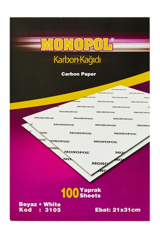 MONOPOL 3105 KARBON KAĞIDI A4 BEYAZ 100'LÜ *40