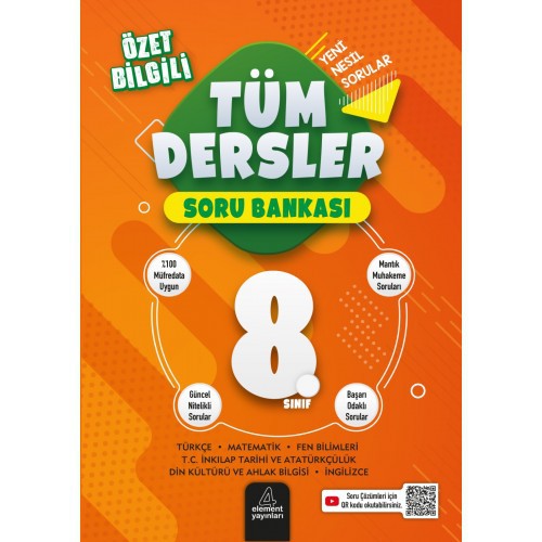 4 ELEMENT TÜM DERSLER SORU BANKASI 8. SINIF