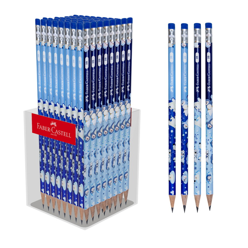 FABER CASTELL ARCTİC FRİENDS KURŞUN KALEM SİLGİ 2B 72'Lİ*32