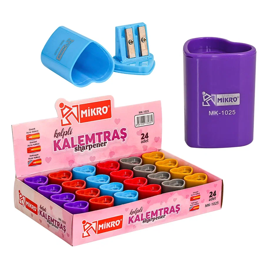 MİKRO MK-1025 KALPLİ KALEMTRAŞ 24'LÜ